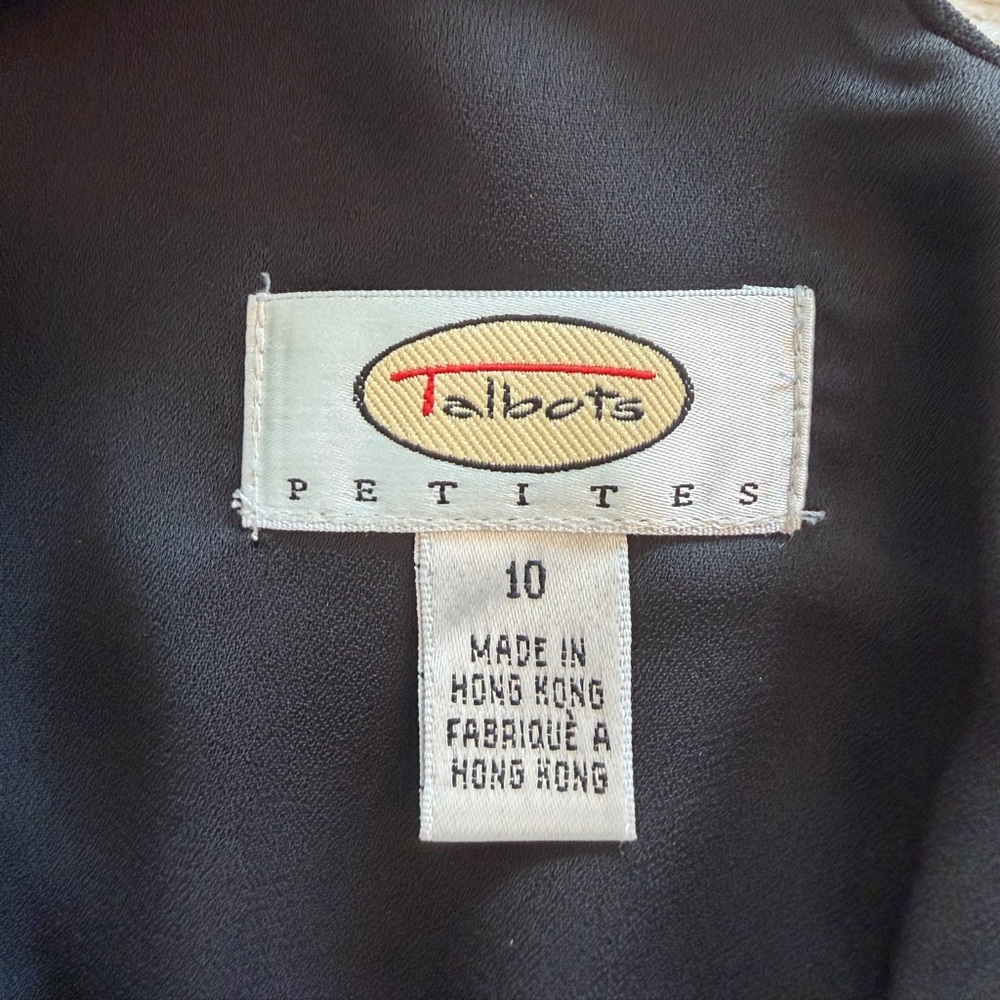 Talbots Black Midi Dress with Lace Cap Sleeves and bottom - Picture 3 of 9